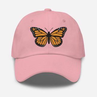 Butterfly embroidered baseball cap