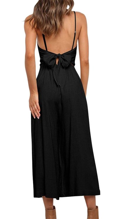 Women's backless suspender wide-leg jumpsuit - Image 5