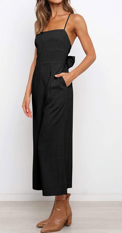 Women's backless suspender wide-leg jumpsuit - Image 4