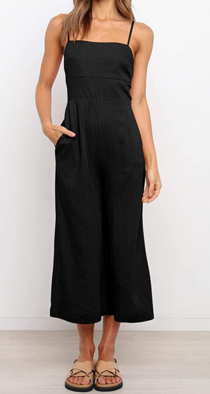 Women's backless suspender wide-leg jumpsuit - Image 2