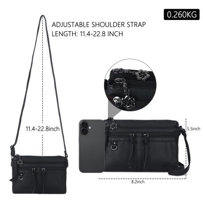 Simple multi-pocket crossbody bag - Image 6