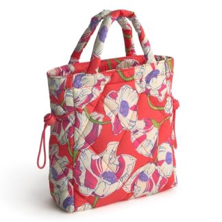 quilted drawstring tote bag