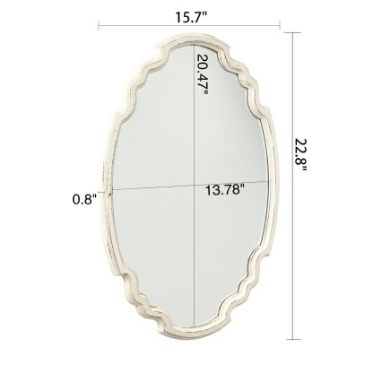 French soft-edge oval mirror - Image 7