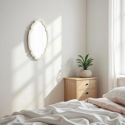 French soft-edge oval mirror - Image 2