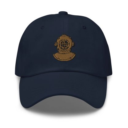 Vintage diving helmet embroidered baseball cap