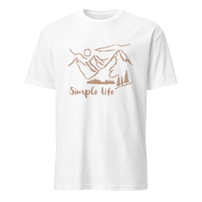 Dark blue T-shirt with Simple life pattern - Image 4