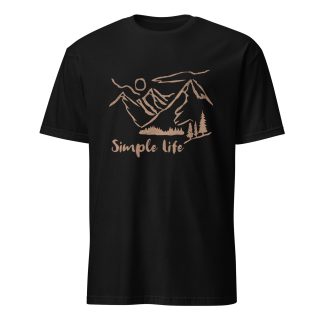 Dark blue T-shirt with Simple life pattern