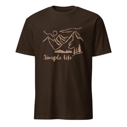 Dark blue T-shirt with Simple life pattern - Image 2