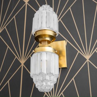 Crystal brass double wall lamp