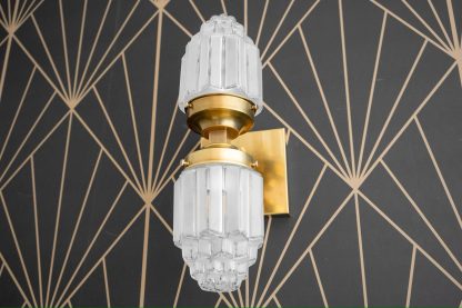 Crystal brass double wall lamp
