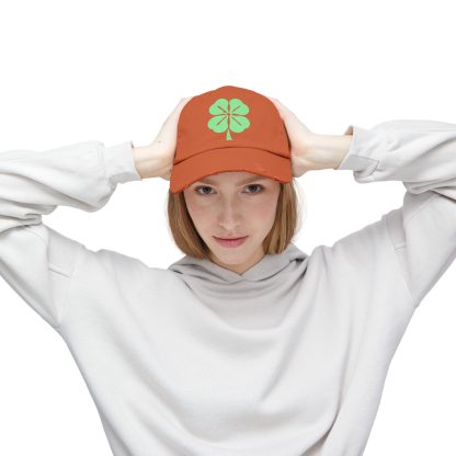 Lucky Clover Print Ripped Baseball Cap - Image 5