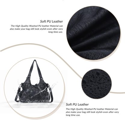 Retro punk style multi-buckle women's bag - Image 2