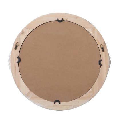 French retro distressed round mirror - Image 2