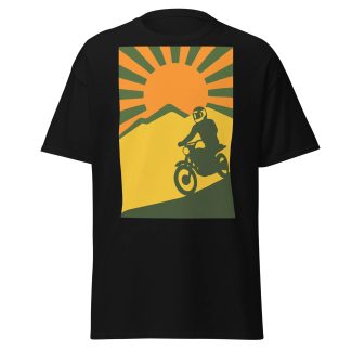 Motorcycle Sunset Print T-Shirt