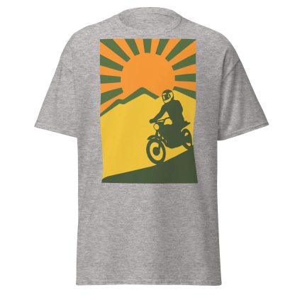 Motorcycle Sunset Print T-Shirt - Image 5