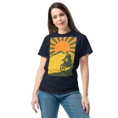 Motorcycle Sunset Print T-Shirt - Image 2