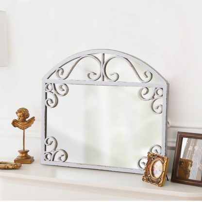 French iron carved mirror - Image 6