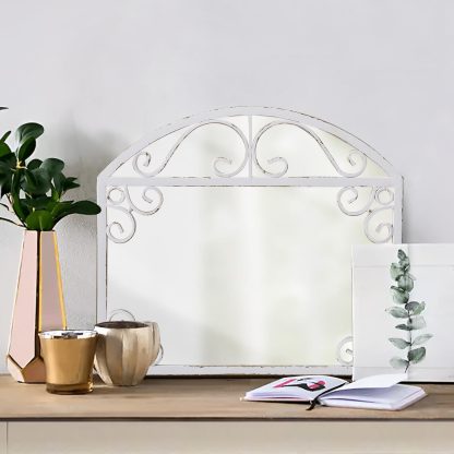 French iron carved mirror - Image 5