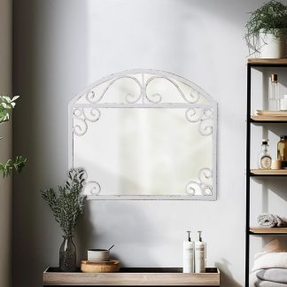 French iron carved mirror