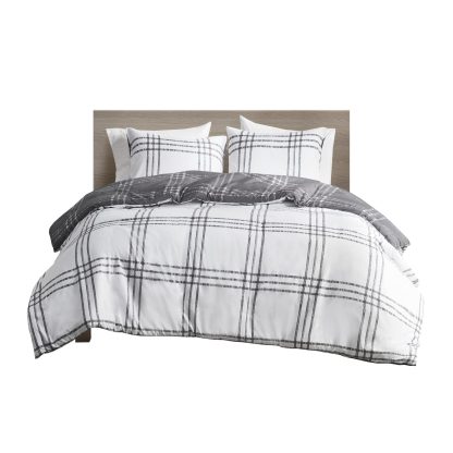 Urban style gray plaid bedding - Image 9