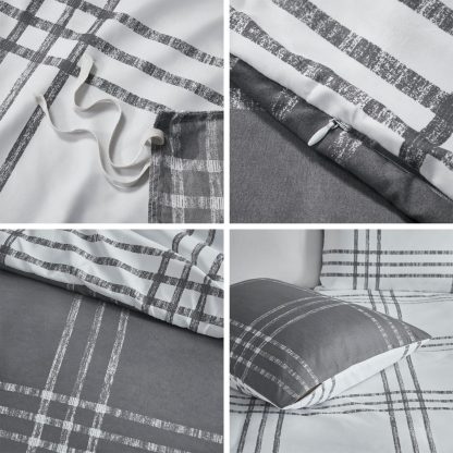 Urban style gray plaid bedding - Image 8