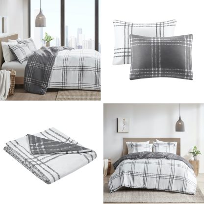 Urban style gray plaid bedding - Image 7