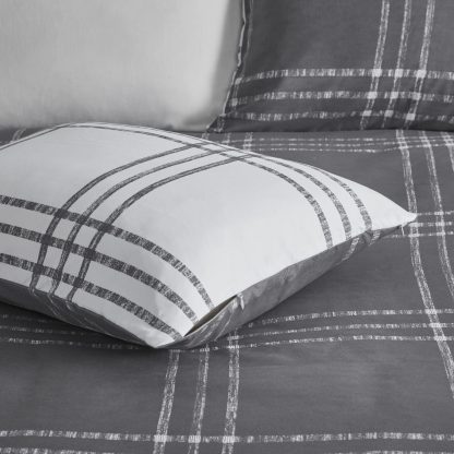 Urban style gray plaid bedding - Image 5