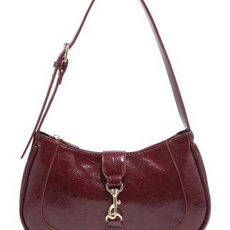 Patent leather underarm bag