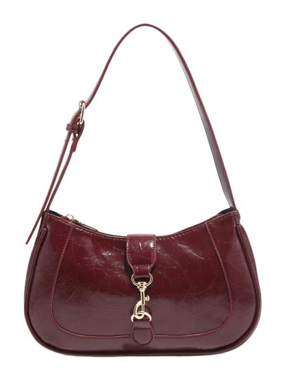 Patent leather underarm bag