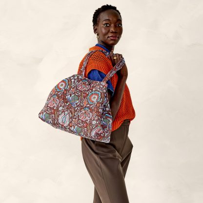 Ethnic print quilted tote bag - Image 8