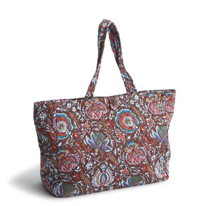 Ethnic print quilted tote bag - Image 7