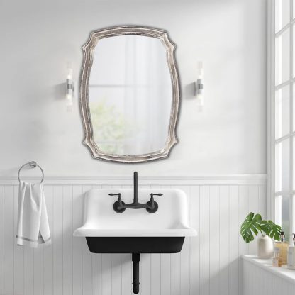 French retro carved decorative mirror - Image 7