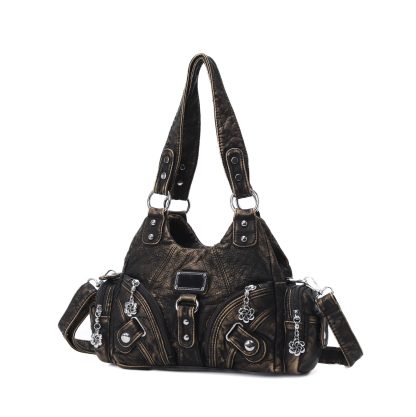 Retro distressed metal women's bag - Image 7