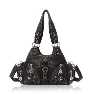 Retro distressed metal women's bag