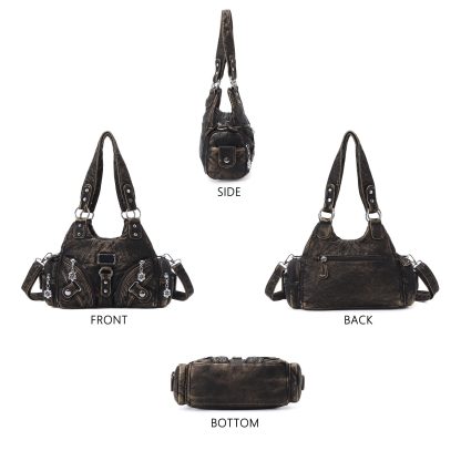 Retro distressed metal women's bag - Image 3