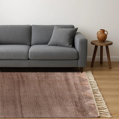 Retro ripple style handmade carpet - Image 3