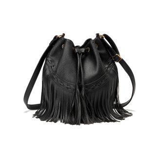 Fashionable tassel bucket bag