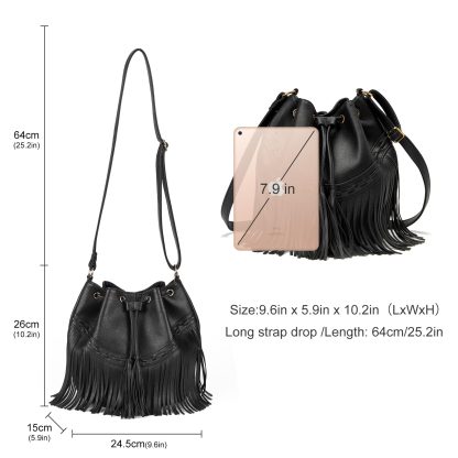 Fashionable tassel bucket bag - Image 5