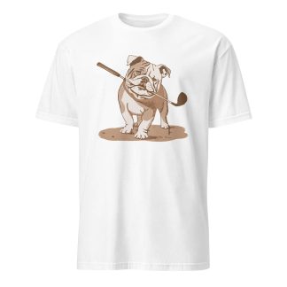 Funny Bulldog Golf Print T-Shirt