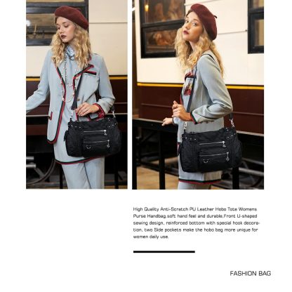 Punk style rivet woven handbag crossbody bag - Image 6