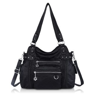 Punk style rivet woven handbag crossbody bag