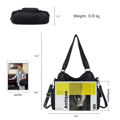 Punk style rivet woven handbag crossbody bag - Image 4