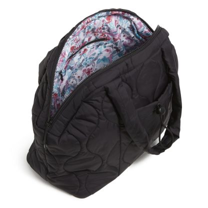 Quilted textured tote bag - Image 4