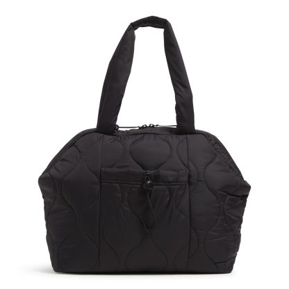 Quilted textured tote bag - Image 3