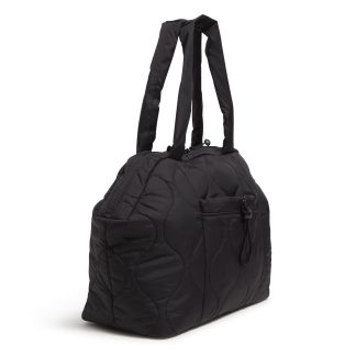 Quilted textured tote bag