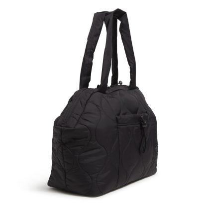 Quilted textured tote bag