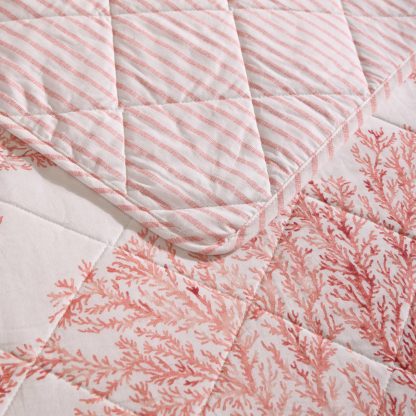 Coral print three-piece bedspread set - Image 6