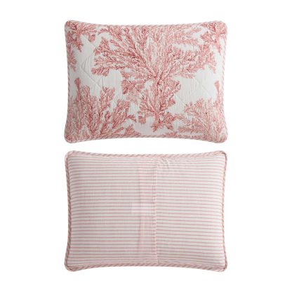Coral print three-piece bedspread set - Image 3