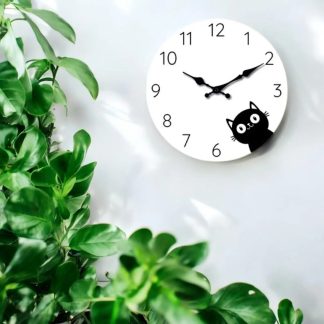Cute cat wall clock