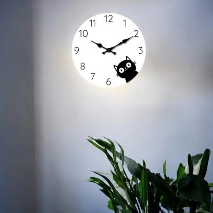 Cute cat wall clock - Image 3